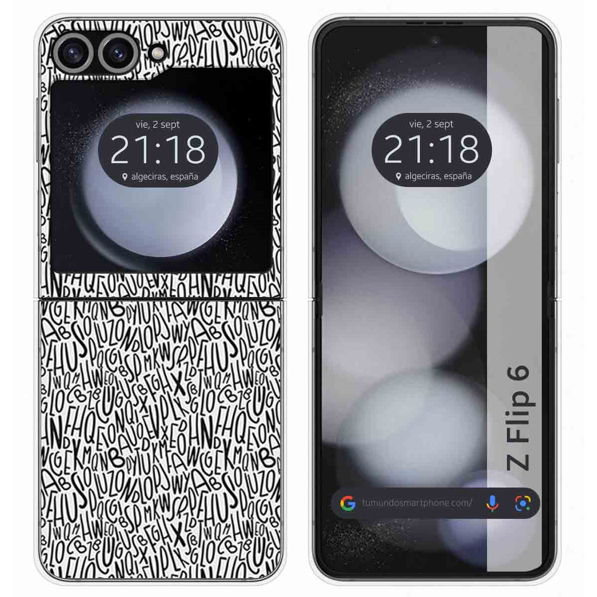 Funda Carcasa Dura para Samsung Galaxy Z Flip 6 5G diseño Letras Dibujos