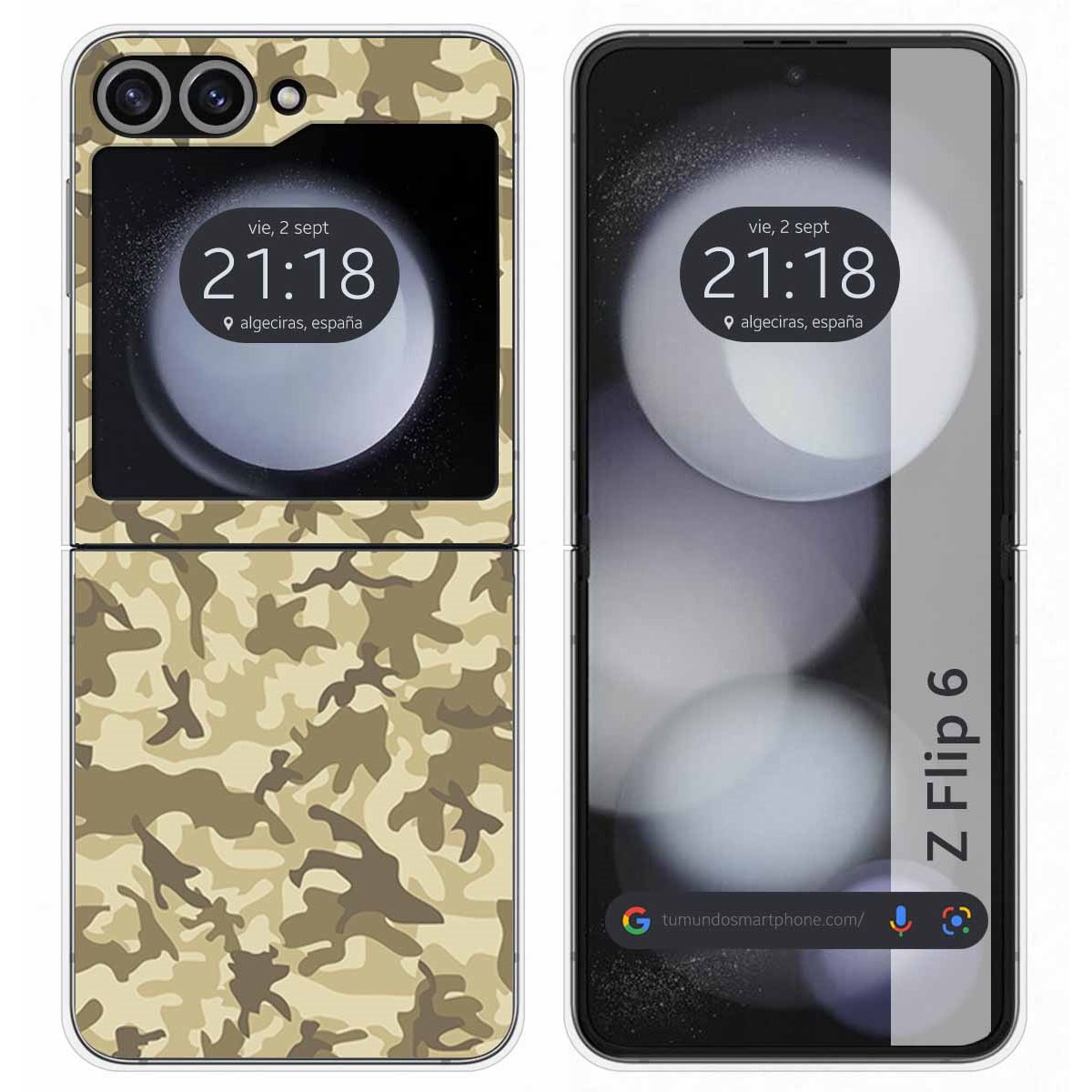 Funda Carcasa Dura para Samsung Galaxy Z Flip 6 5G diseño Sand Camuflaje Dibujos