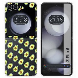 Funda Carcasa Dura para Samsung Galaxy Z Flip 6 5G diseño Aguacate Dibujos