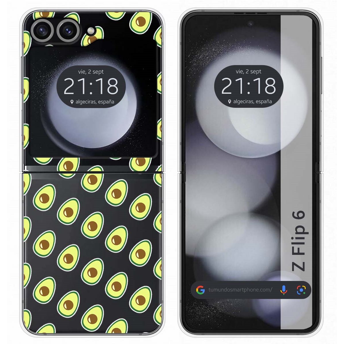 Funda Carcasa Dura para Samsung Galaxy Z Flip 6 5G diseño Aguacate Dibujos