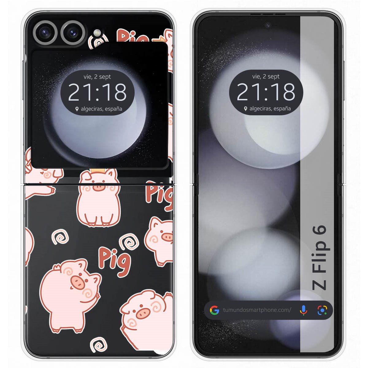 Funda Carcasa Dura para Samsung Galaxy Z Flip 6 5G diseño Cerdos Dibujos