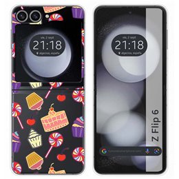 Funda Carcasa Dura para Samsung Galaxy Z Flip 6 5G diseño Dulces 01 Dibujos