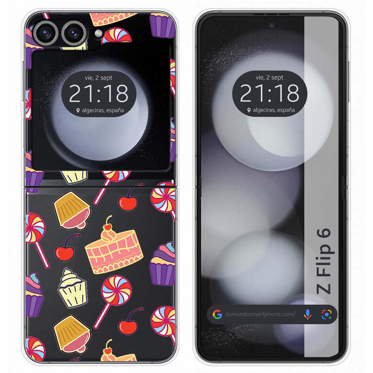 Funda Carcasa Dura para Samsung Galaxy Z Flip 6 5G diseño Dulces 01 Dibujos