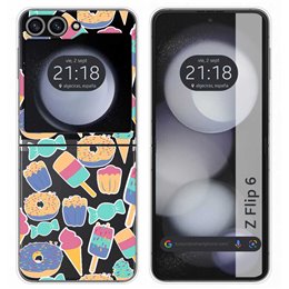 Funda Carcasa Dura para Samsung Galaxy Z Flip 6 5G diseño Dulces 02 Dibujos