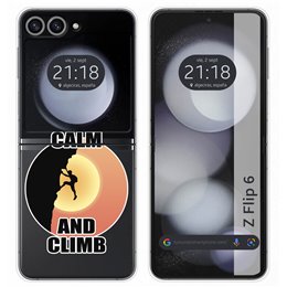 Funda Carcasa Dura para Samsung Galaxy Z Flip 6 5G diseño Hombre Escalada Dibujos