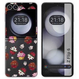 Funda Carcasa Dura para Samsung Galaxy Z Flip 6 5G diseño Muffins Dibujos