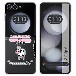 Funda Carcasa Dura para Samsung Galaxy Z Flip 6 5G diseño Vaca Dibujos