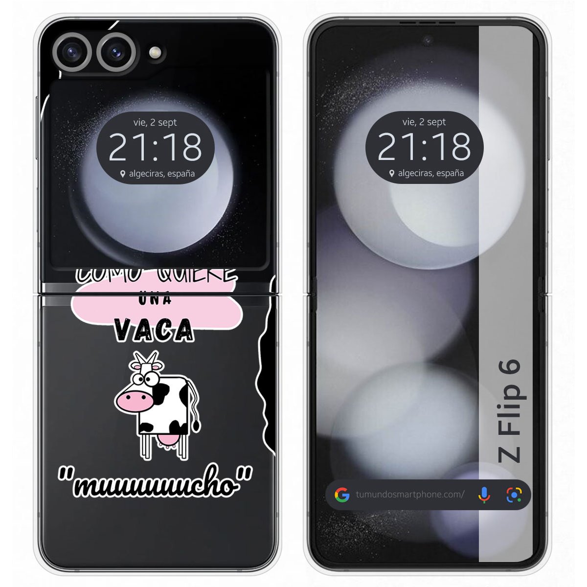 Funda Carcasa Dura para Samsung Galaxy Z Flip 6 5G diseño Vaca Dibujos