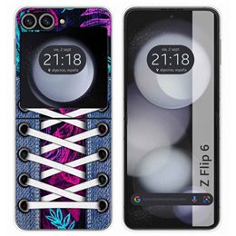 Funda Carcasa Dura para Samsung Galaxy Z Flip 6 5G diseño Zapatillas 07 Dibujos