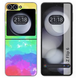 Funda Carcasa Dura para Samsung Galaxy Z Flip 6 5G diseño Acuarela 03 Dibujos