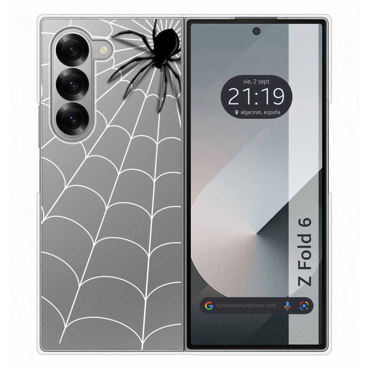 Funda Carcasa Dura Transparente para Samsung Galaxy Z Fold 6 5G diseño Araña Dibujos