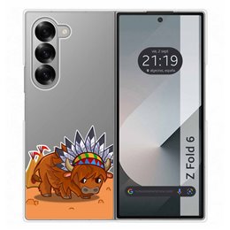 Funda Carcasa Dura Transparente para Samsung Galaxy Z Fold 6 5G diseño Bufalo Dibujos