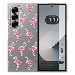 Funda Carcasa Dura Transparente para Samsung Galaxy Z Fold 6 5G diseño Flamenco Dibujos