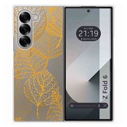 Funda Carcasa Dura Transparente para Samsung Galaxy Z Fold 6 5G diseño Hojas Dibujos