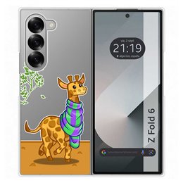 Funda Carcasa Dura Transparente para Samsung Galaxy Z Fold 6 5G diseño Jirafa Dibujos