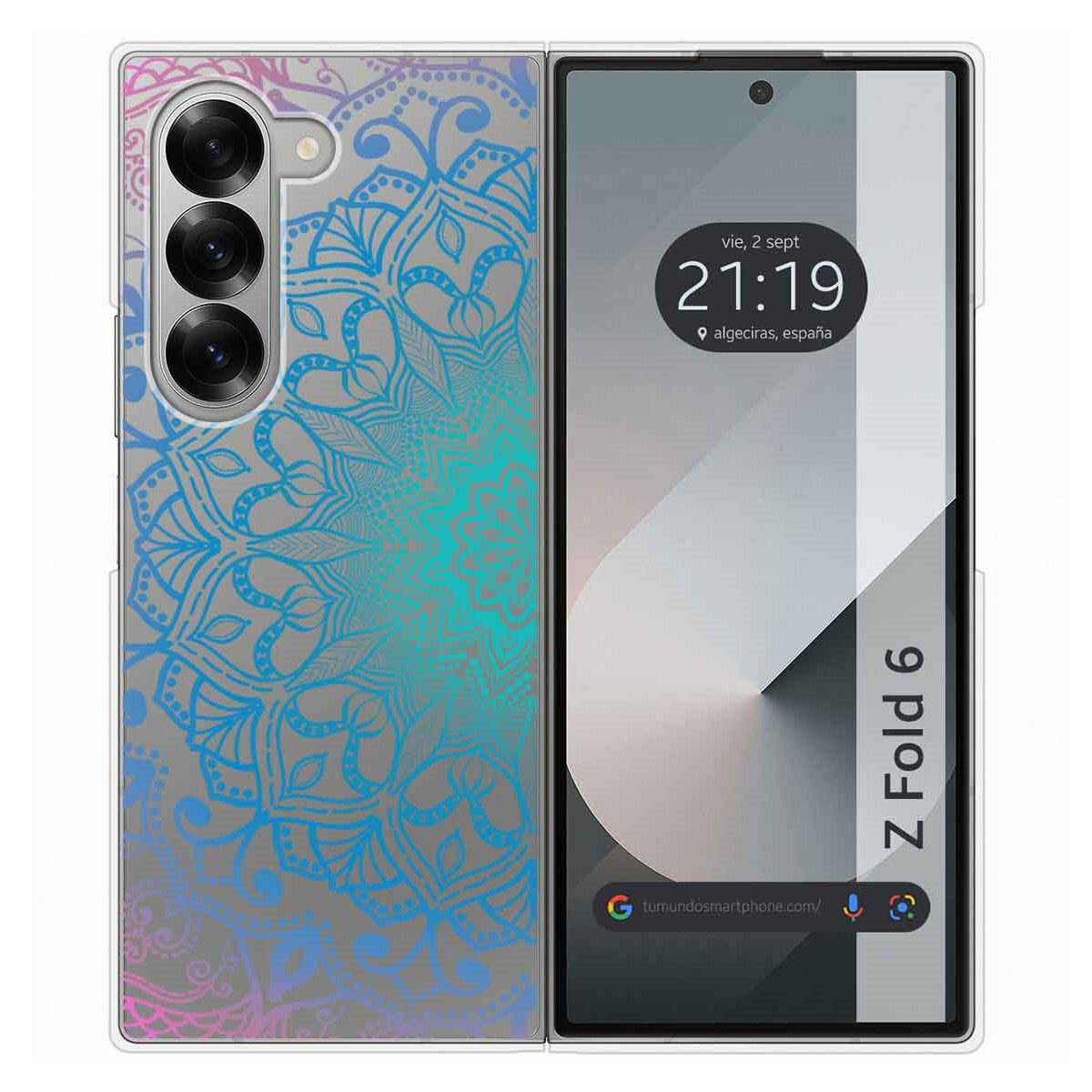 Funda Carcasa Dura Transparente para Samsung Galaxy Z Fold 6 5G diseño Mandala Dibujos