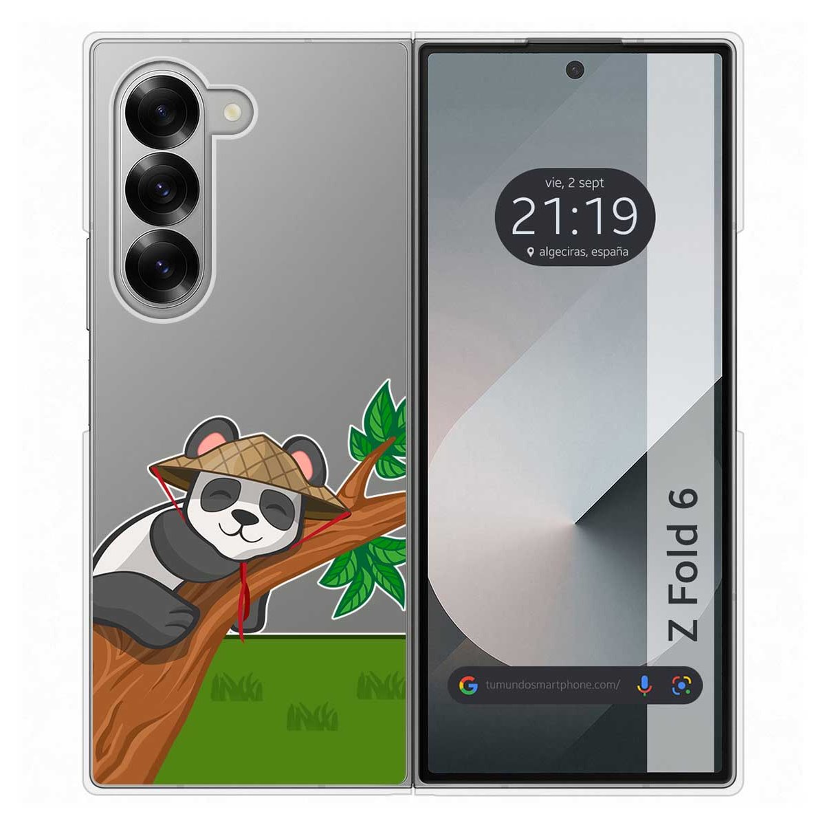 Funda Carcasa Dura Transparente para Samsung Galaxy Z Fold 6 5G diseño Panda Dibujos