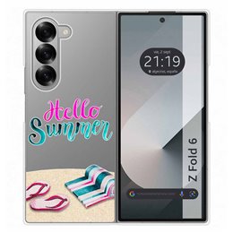 Funda Carcasa Dura Transparente para Samsung Galaxy Z Fold 6 5G diseño Summer Dibujos