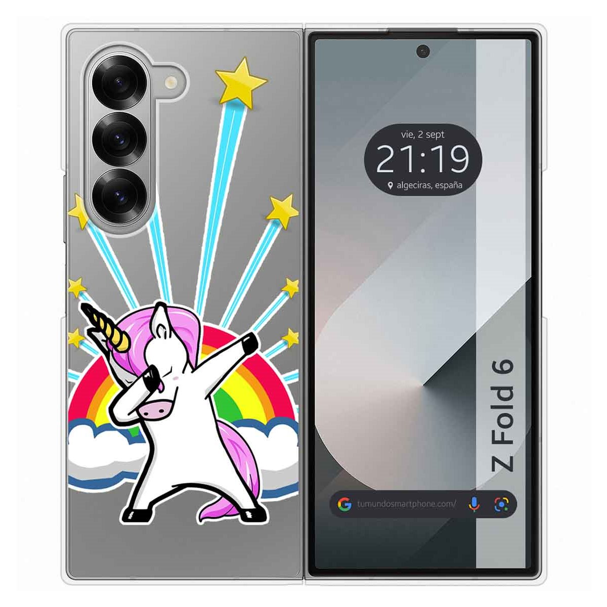 Funda Carcasa Dura Transparente para Samsung Galaxy Z Fold 6 5G diseño Unicornio Dibujos