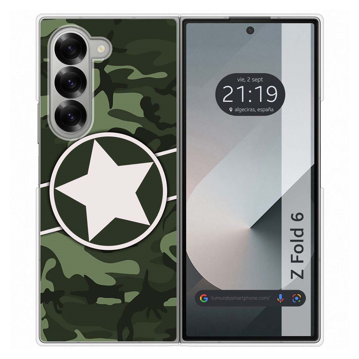 Funda Carcasa Dura para Samsung Galaxy Z Fold 6 5G diseño Camuflaje 01 Dibujos