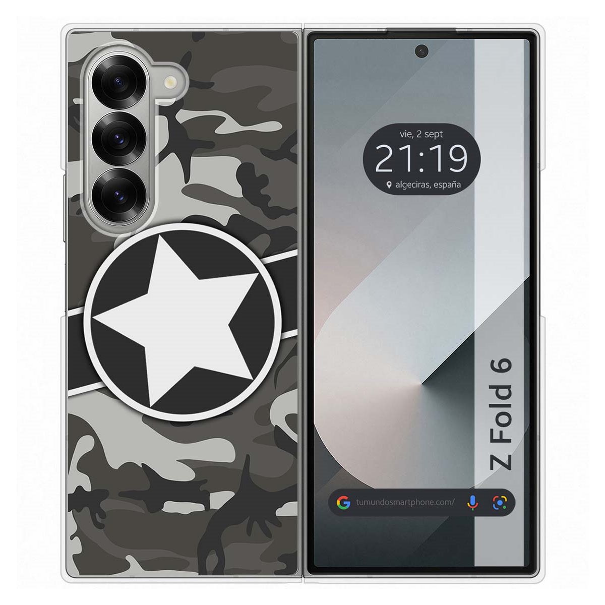 Funda Carcasa Dura para Samsung Galaxy Z Fold 6 5G diseño Camuflaje 02 Dibujos