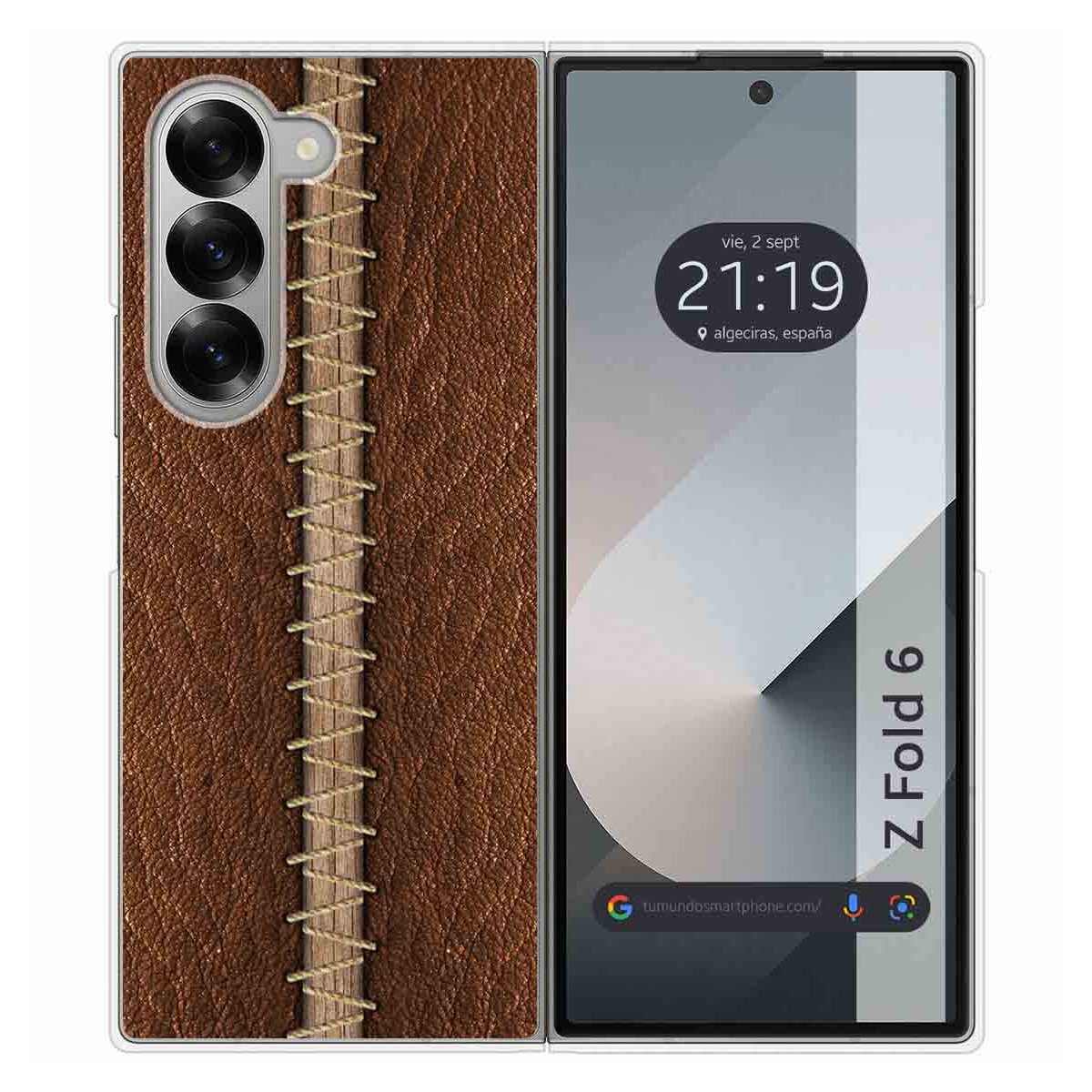 Funda Carcasa Dura para Samsung Galaxy Z Fold 6 5G diseño Cuero 01 Dibujos