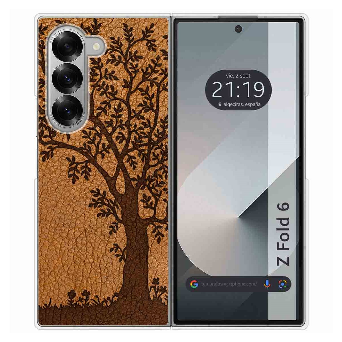 Funda Carcasa Dura para Samsung Galaxy Z Fold 6 5G diseño Cuero 03 Dibujos