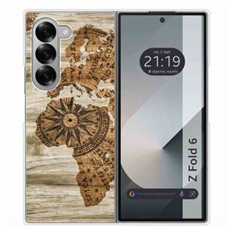 Funda Carcasa Dura para Samsung Galaxy Z Fold 6 5G diseño Madera 07 Dibujos