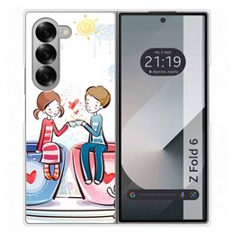 Funda Carcasa Dura para Samsung Galaxy Z Fold 6 5G diseño Café Dibujos