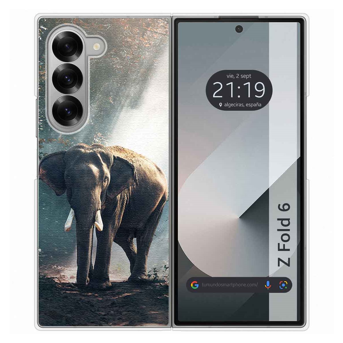 Funda Carcasa Dura para Samsung Galaxy Z Fold 6 5G diseño Elefante Dibujos