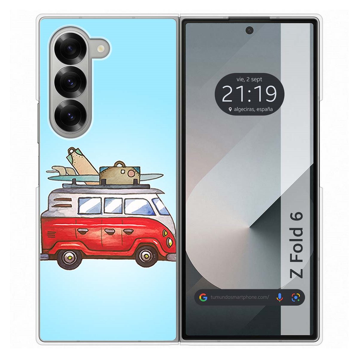 Funda Carcasa Dura para Samsung Galaxy Z Fold 6 5G diseño Furgoneta Dibujos