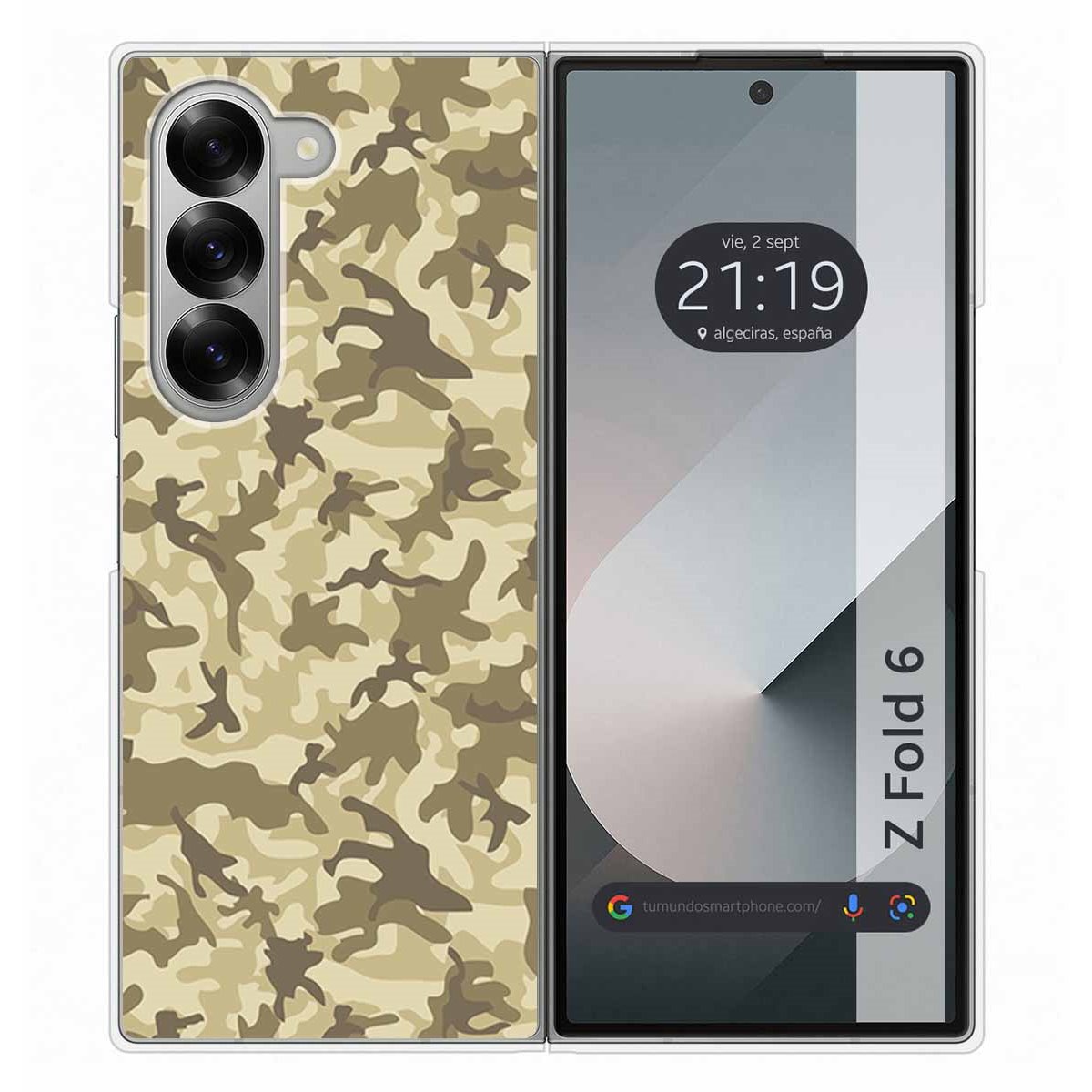 Funda Carcasa Dura para Samsung Galaxy Z Fold 6 5G diseño Sand Camuflaje Dibujos