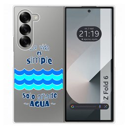 Funda Carcasa Dura para Samsung Galaxy Z Fold 6 5G diseño Agua Dibujos