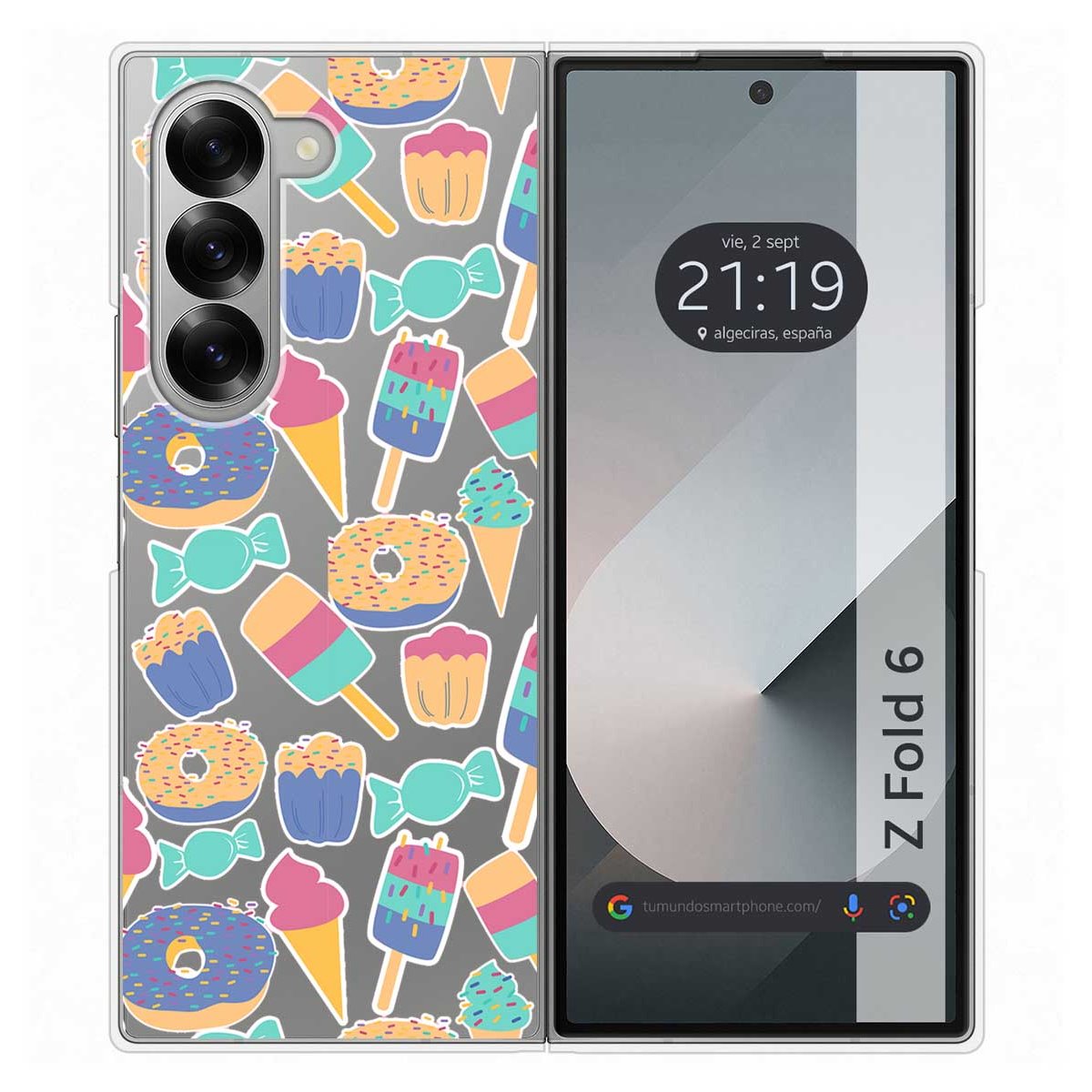 Funda Carcasa Dura para Samsung Galaxy Z Fold 6 5G diseño Dulces 02 Dibujos