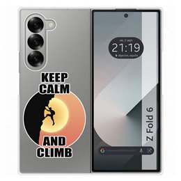 Funda Carcasa Dura para Samsung Galaxy Z Fold 6 5G diseño Hombre Escalada Dibujos