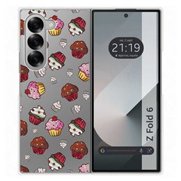 Funda Carcasa Dura para Samsung Galaxy Z Fold 6 5G diseño Muffins Dibujos