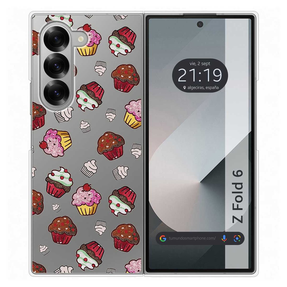 Funda Carcasa Dura para Samsung Galaxy Z Fold 6 5G diseño Muffins Dibujos