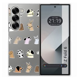 Funda Carcasa Dura para Samsung Galaxy Z Fold 6 5G diseño Perros Dibujos