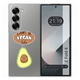 Funda Carcasa Dura para Samsung Galaxy Z Fold 6 5G diseño Vegan Life Dibujos