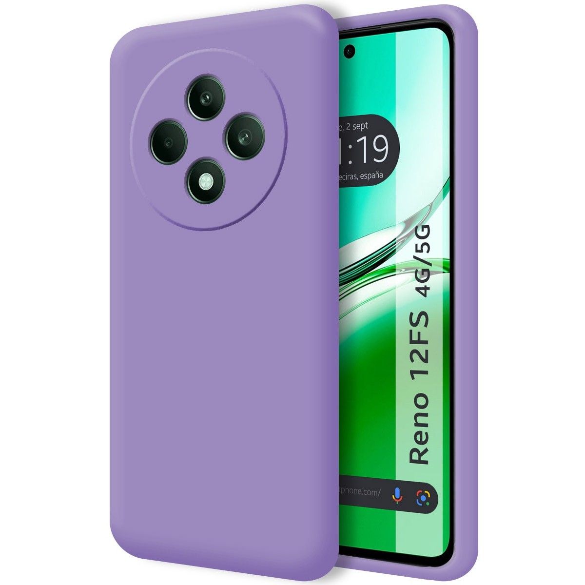 Funda Silicona Líquida Ultra Suave para Oppo Reno 12FS 4G / 12 FS 5G color Morada