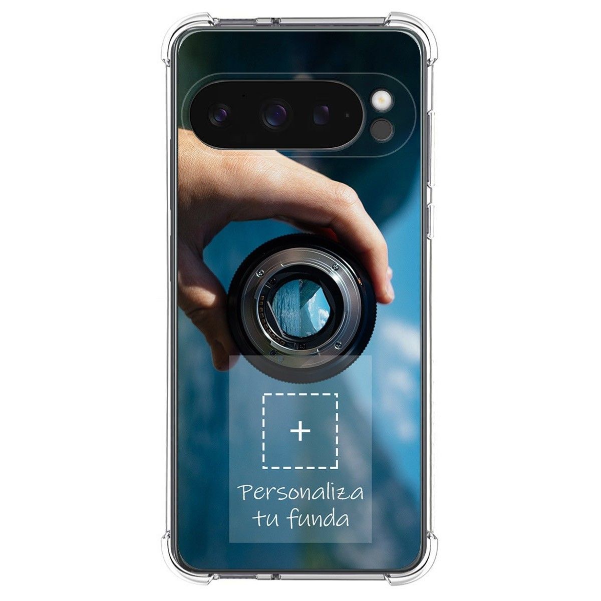 Personaliza tu Funda Silicona AntiGolpes Transparente con tu Fotografía para Google Pixel 9 Pro XL 5G Dibujo Personalizada