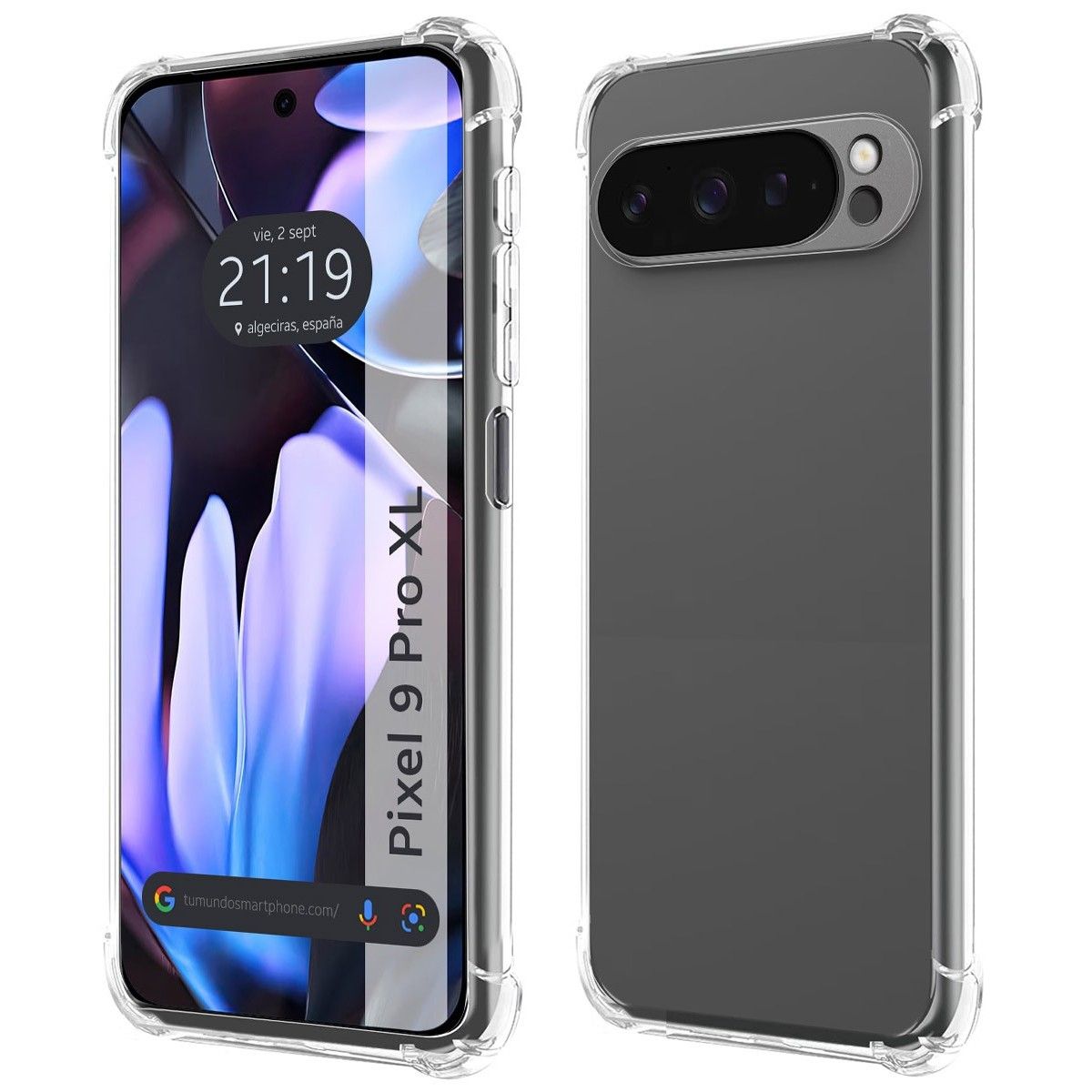 Funda Silicona Antigolpes Transparente para Google Pixel 9 Pro XL 5G