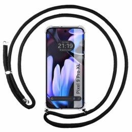 Funda Colgante Transparente para Google Pixel 9 Pro XL 5G con Cordon Negro