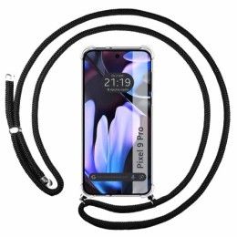 Funda Colgante Transparente para Google Pixel 9 Pro 5G con Cordon Negro