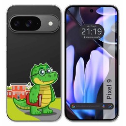 Funda Silicona Transparente para Google Pixel 9 5G diseño Coco Dibujos