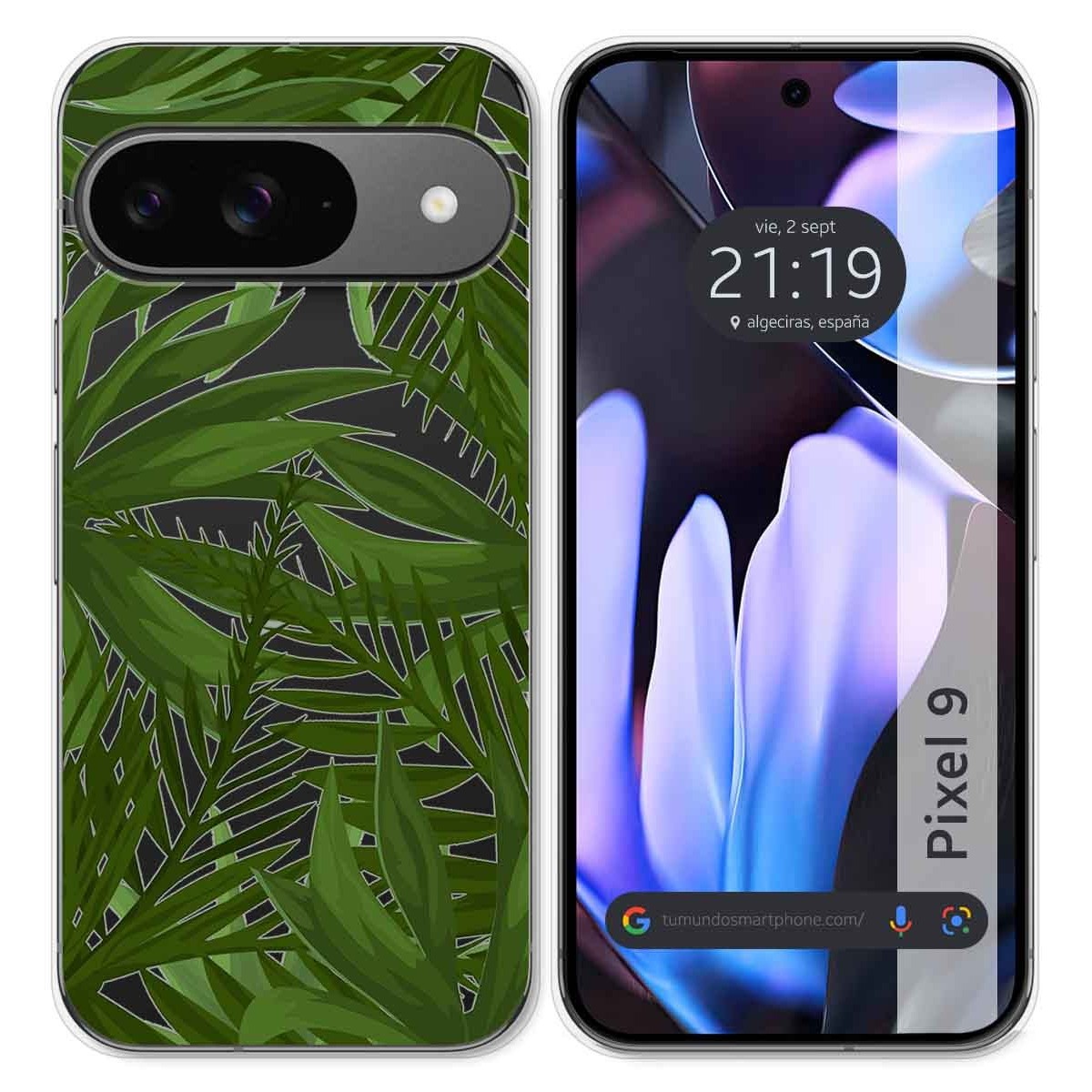 Funda Silicona Transparente para Google Pixel 9 5G diseño Jungla Dibujos