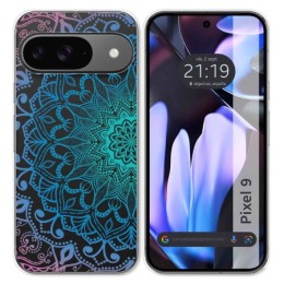 Funda Silicona Transparente para Google Pixel 9 5G diseño Mandala Dibujos