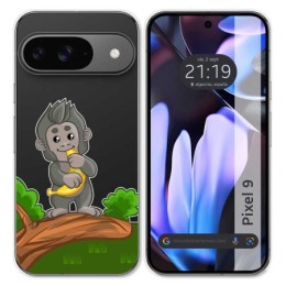 Funda Silicona Transparente para Google Pixel 9 5G diseño Mono Dibujos