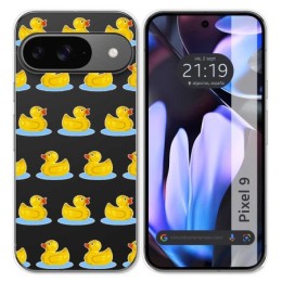 Funda Silicona Transparente para Google Pixel 9 5G diseño Pato Dibujos