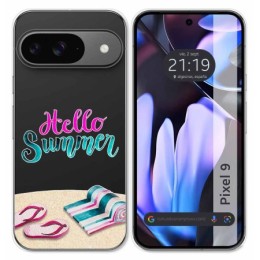 Funda Silicona Transparente para Google Pixel 9 5G diseño Summer Dibujos